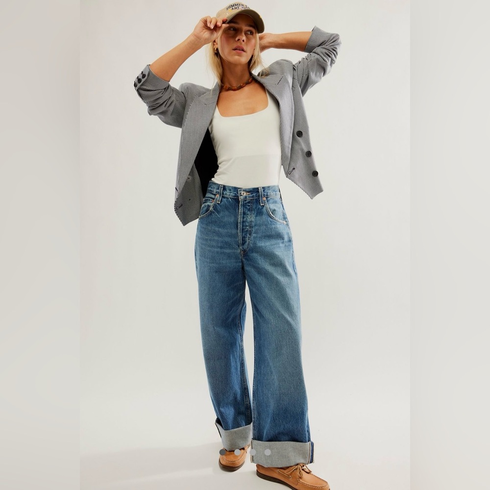 Citizens of Humanity Ayla Baggy Cuffed Crop Jeans in Brielle